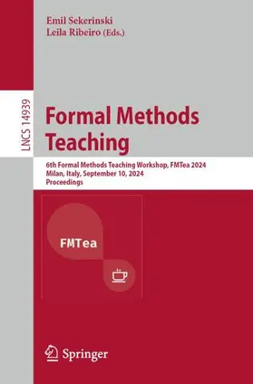 Ribeiro / Sekerinski |  Formal Methods Teaching | Buch |  Sack Fachmedien