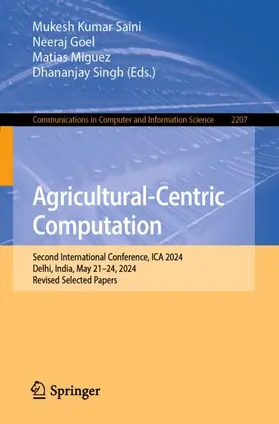 Saini / Singh / Goel |  Agricultural-Centric Computation | Buch |  Sack Fachmedien