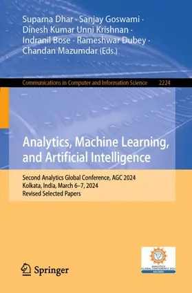 Dhar / Goswami / Mazumdar |  Analytics, Machine Learning, and Artificial Intelligence | Buch |  Sack Fachmedien