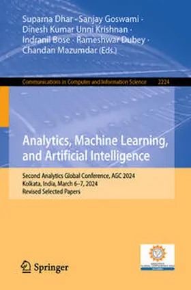 Dhar / Goswami / Unni Krishnan | Analytics, Machine Learning, and Artificial Intelligence | E-Book | sack.de