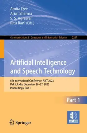 Dev / Rani / Sharma |  Artificial Intelligence and Speech Technology | Buch |  Sack Fachmedien