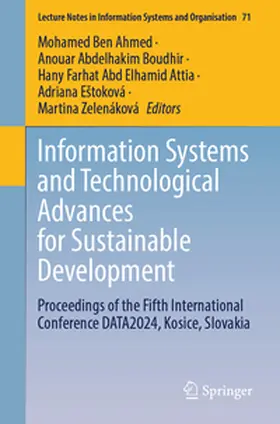 Ben Ahmed / Boudhir / Zelenáková |  Information Systems and Technological Advances for Sustainable Development | Buch |  Sack Fachmedien