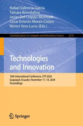 Valencia-García / Borodulina / Vera-Lucio |  Technologies and Innovation | Buch |  Sack Fachmedien