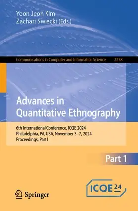 Swiecki / Kim |  Advances in Quantitative Ethnography | Buch |  Sack Fachmedien