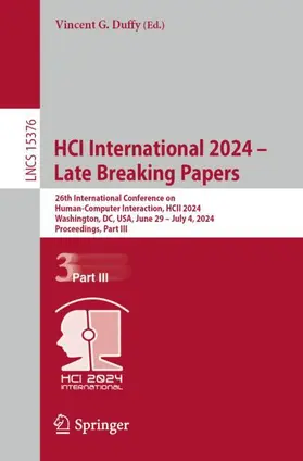 Duffy |  HCI International 2024 - Late Breaking Papers | Buch |  Sack Fachmedien