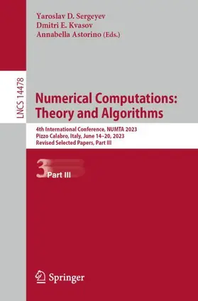 Sergeyev / Astorino / Kvasov |  Numerical Computations: Theory and Algorithms | Buch |  Sack Fachmedien