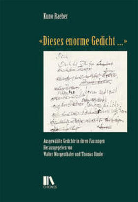 Raeber / Binder / Morgenthaler |  Raeber, K: «Dieses enorme Gedicht ...» | Buch |  Sack Fachmedien