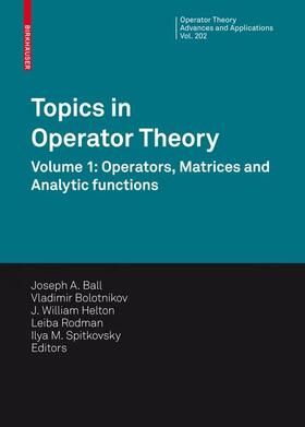 Ball / Bolotnikov / Spitkovsky |  Topics in Operator Theory | Buch |  Sack Fachmedien