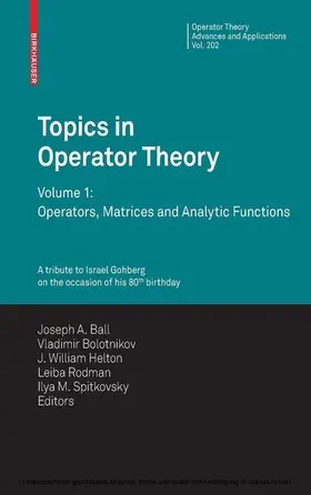 Ball / Bolotnikov / Rodman |  Topics in Operator Theory | eBook | Sack Fachmedien