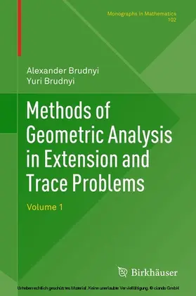 Brudnyi / Technion R&D Foundation Ltd |  Methods of Geometric Analysis in Extension and Trace Problems | eBook | Sack Fachmedien