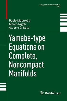 Mastrolia / Setti / Rigoli |  Yamabe-type Equations on Complete, Noncompact Manifolds | Buch |  Sack Fachmedien