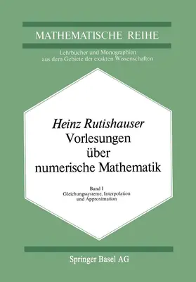 Rutishauser |  Vorlesungen über Numerische Mathematik | Buch |  Sack Fachmedien