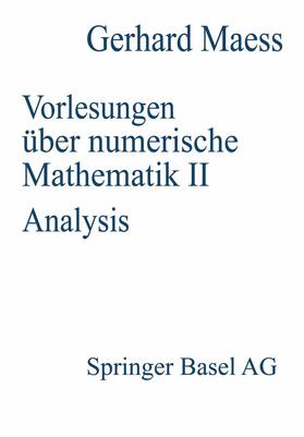 MAESS |  Vorlesungen über numerische Mathematik | Buch |  Sack Fachmedien