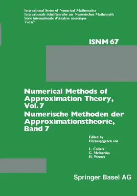 Collatz / Werner / Meinardus |  Numerical Methods of Approximation Theory, Vol. 7 / Numerische Methoden der Approximationstheorie, Band 7 | Buch |  Sack Fachmedien