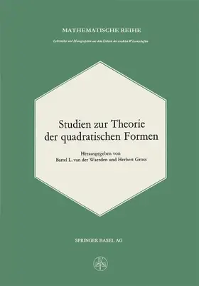 Gross / Waerden |  Studien zur Theorie der quadratischen Formen | Buch |  Sack Fachmedien