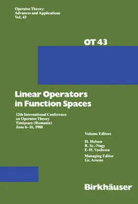 Arsene |  Linear Operators in Function Spaces | eBook | Sack Fachmedien