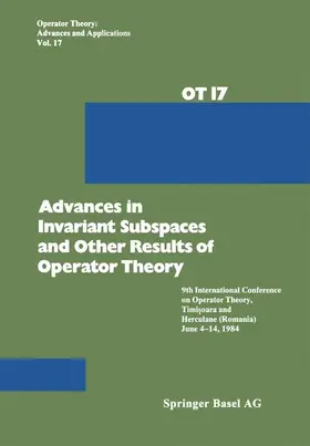 Arsene |  Advances in Invariant Subspaces and Other Results of Operator Theory | Buch |  Sack Fachmedien