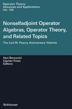 Bercovicii / Foias |  Nonselfadjoint Operator Algebras, Operator Theory, and Related Topics | eBook | Sack Fachmedien