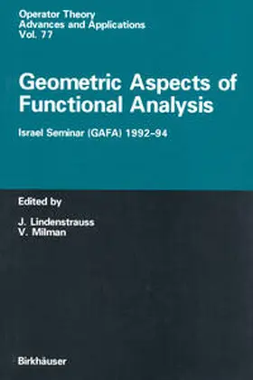 Lindenstrauss / Milman |  Geometric Aspects of Functional Analysis | eBook | Sack Fachmedien