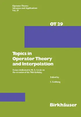 Gohberg |  Topics in Operator Theory and Interpolation | eBook | Sack Fachmedien