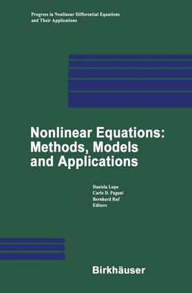 Lupo / Ruf / Pagani |  Nonlinear Equations: Methods, Models and Applications | Buch |  Sack Fachmedien