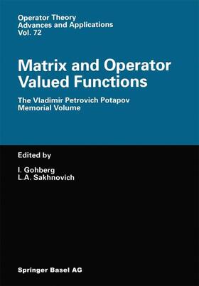 Sakhnovich / Gohberg |  Matrix and Operator Valued Functions | Buch |  Sack Fachmedien