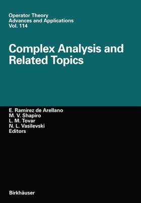 de Arellano / Vasilevski / Shapiro |  Complex Analysis and Related Topics | Buch |  Sack Fachmedien