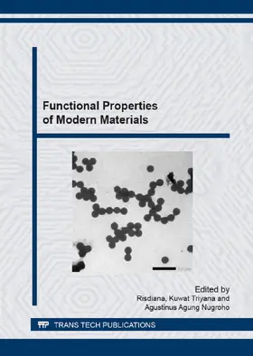 Risdiana / Triyana / Nugroho |  Functional Properties of Modern Materials | eBook | Sack Fachmedien