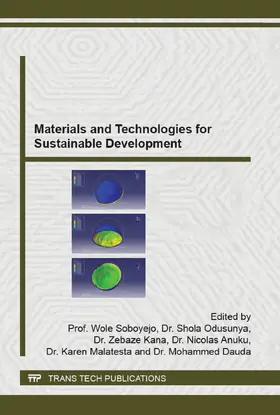 Soboyejo / Odusunya / Kana |  Materials and Technologies for Sustainable Development | eBook | Sack Fachmedien