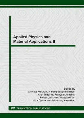 Mekhum / Sangwaranatee / Thapinta |  Applied Physics and Material Applications II | eBook | Sack Fachmedien