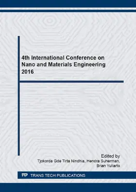 Nindhia / Suherman / Yuliarto |  4th International Conference on Nano and Materials Engineering 2016 | eBook | Sack Fachmedien