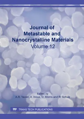 Yavari / Inoue / Morris |  Journal of Metastable and Nanocrystalline Materials: e-volume 2002 | eBook | Sack Fachmedien