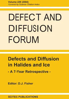 Fisher |  Defects and Diffusion in Halides and Ice - A 7-Year Retrospective | eBook | Sack Fachmedien