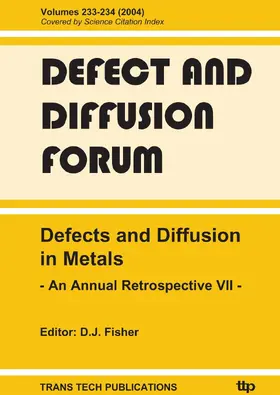 Fisher |  Defects and Diffusion in MetalsAn Annual Retrospective - VII | eBook | Sack Fachmedien