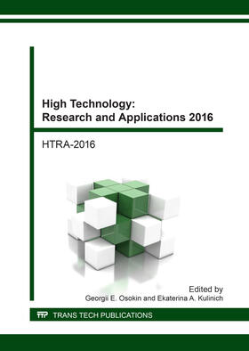 Osokin / Kulinich |  High Technology: Research and Applications 2016 | Buch |  Sack Fachmedien