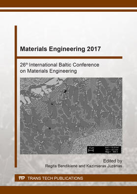 Bendikiene / Juzenas |  Materials Engineering 2017 | Buch |  Sack Fachmedien