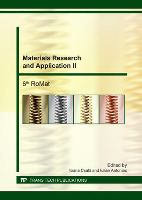 Csáki / Antoniac |  Materials Research and Application II | Buch |  Sack Fachmedien