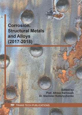 Barnoush / Kolisnychenko |  Corrosion. Structural Metals and Alloys (2017-2018) | Buch |  Sack Fachmedien