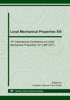 Lofaj / Zubko |  Local Mechanical Properties XIII | Buch |  Sack Fachmedien