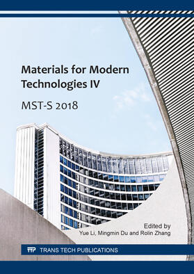 Li / Du / Zhang |  Materials for Modern Technologies IV | Buch |  Sack Fachmedien