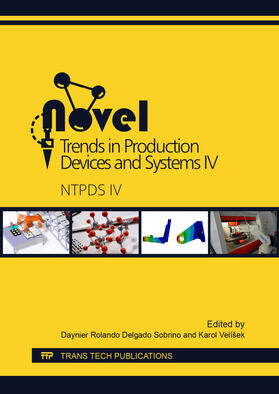 Delgado Sobrino / Velíšek |  Novel Trends in Production Devices and Systems IV | Buch |  Sack Fachmedien