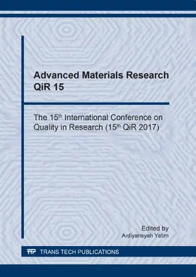 Yatim |  Advanced Materials Research QiR 15 | Buch |  Sack Fachmedien