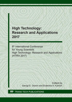 Osokin / Kulinich |  High Technology: Research and Applications 2017 | Buch |  Sack Fachmedien