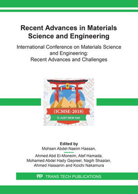 Hassan / Moneim / Hamada |  Recent Advances in Materials Science and Engineering | Buch |  Sack Fachmedien