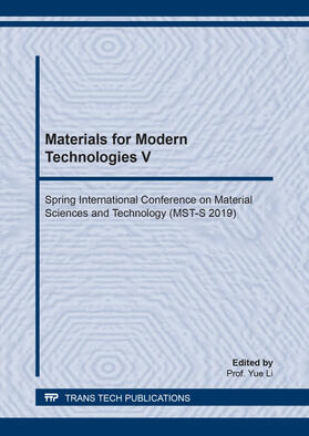 Li / Du |  Materials for Modern Technologies V | Buch |  Sack Fachmedien