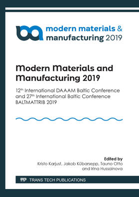 Karjust / Kübarsepp / Otto |  Modern Materials and Manufacturing 2019 | Buch |  Sack Fachmedien