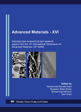 Asim / Bhatty / Mansoor |  Advanced Materials - XVI | Buch |  Sack Fachmedien