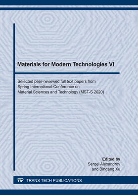 Alexandrov / Xu |  Materials for Modern Technologies VI | Buch |  Sack Fachmedien
