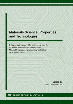 Hu |  Materials Science: Properties and Technologies II | Buch |  Sack Fachmedien