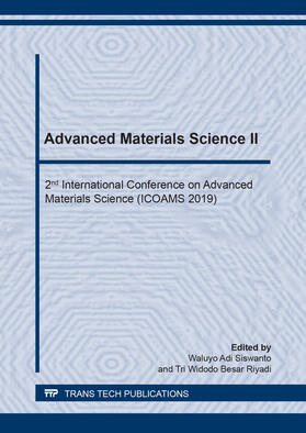 Siswanto / Besar Riyadi |  Advanced Materials Science II | Buch |  Sack Fachmedien